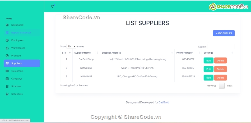 php laravel,quản lý kho hàng,php vs mysql,code Quản Lý Kho